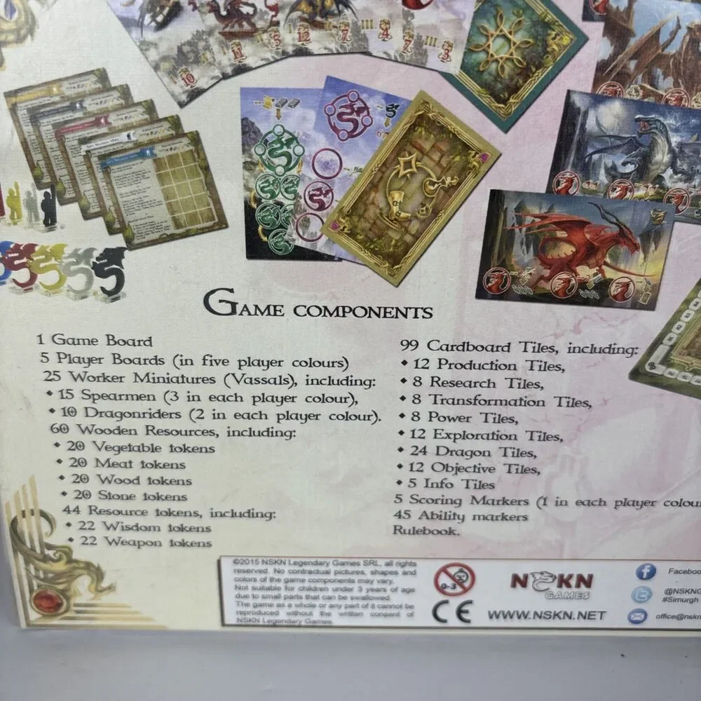 Simurgh (Board Game) NSKN Legendary worker placement resource management NEW